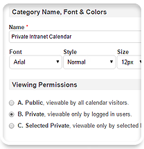Share public and private events