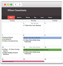 Embed a calendar in any website