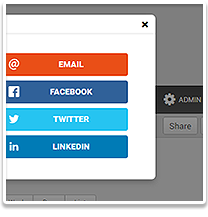 Share a calendar or individual events using social media and email