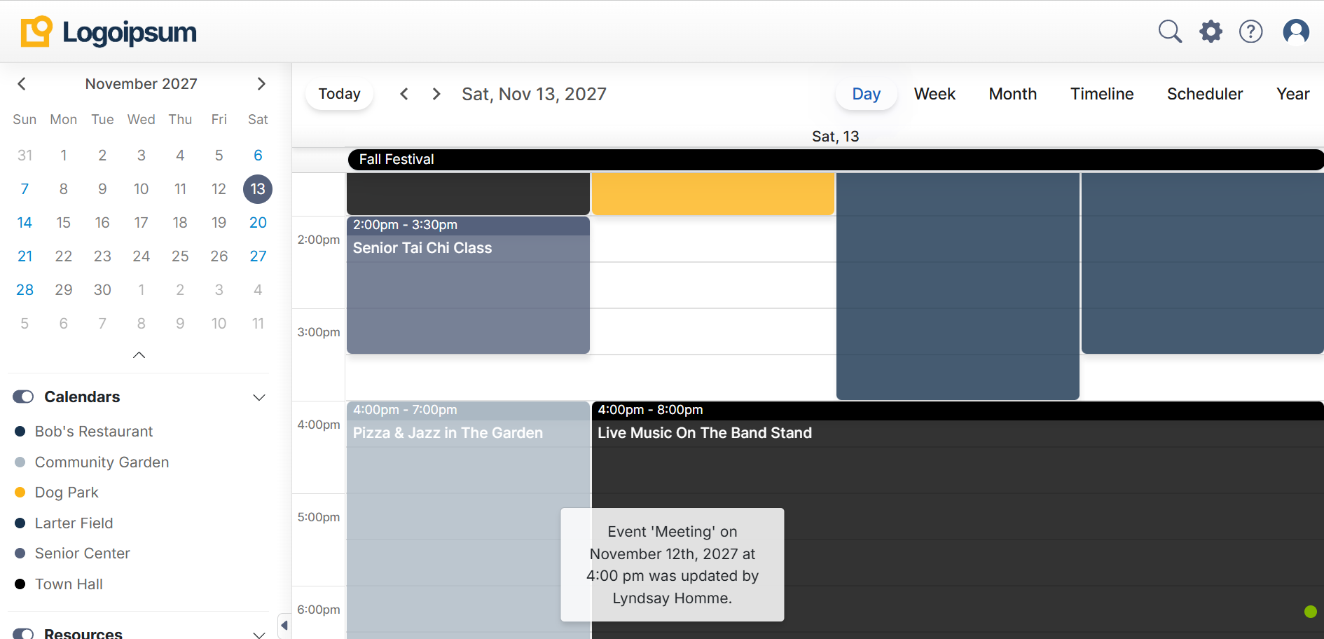 Real-time iCal and RSS feeds